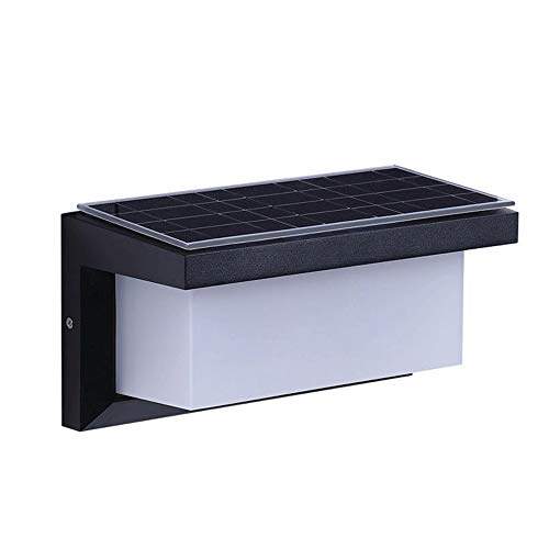 Éclairage de décoratif solaire noir 18W haut de gamme pour murs extérieurs