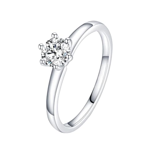 Anillo Moissanite Mujer Oro Au375 Au585 Forma Redonda Joyería Fina