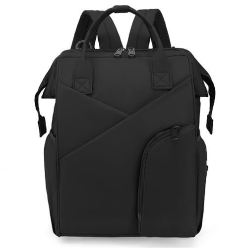 Chickwin Mochilas de Pañales para Bebé, Bolso del Bebés Mamá Grande Capacidad Bolsas Multifuncionales Mochila Carrito Bebe Maternidad Pañalera Mochila Cambiador (Negro,27x40x19cm)