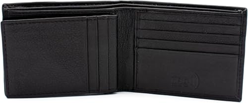 Men Leather Wallet Rfid Blocking Genuine Leather Bifold With 14 Card Slots And Center ID, RFID Safe Bifold Wallet Multi Card Slots
