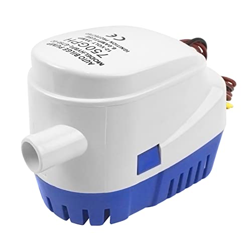 BACOENG Automatische Bilgepumpe Tauchpumpe 12 V, 47 LPM/ 750 GPH mit Schwimmschalter