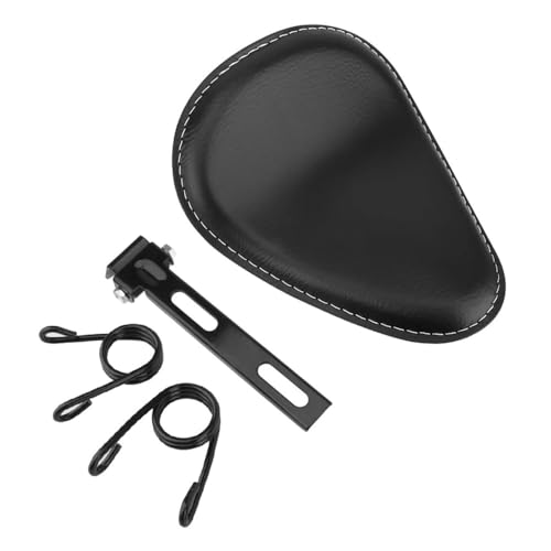 Asiento individual de resorte negro para reducir vibraciones en motos Chopper modificadas