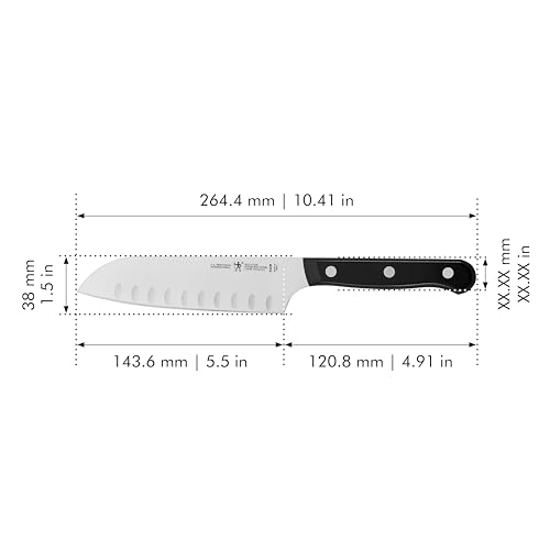 HENCKELS Solution Razor-Sharp Hollow Edge Santoku Knife 5-inch, German Engineered Informed by 100+ Years of Mastery - Image 3