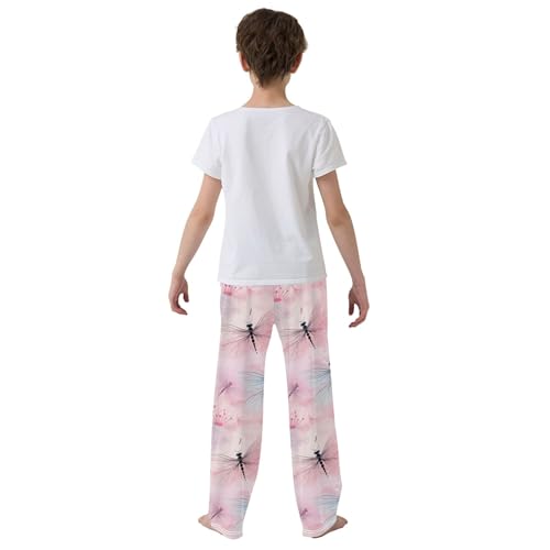 Dragonfly Long Pajama Pants Elastic Waist PJ Bottoms with Pockets S A1119844