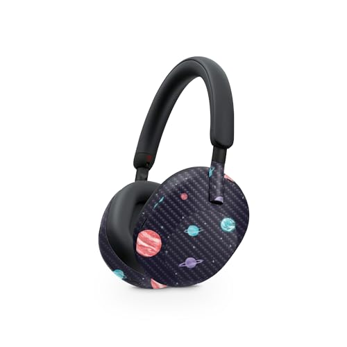 Image of MightySkins Carbon Fiber Skin Compatible with Sony WH-1000XM5 Headphones - Bright Night Sky | Protective, Durable Textured Carbon Fiber Finish | Easy to Apply