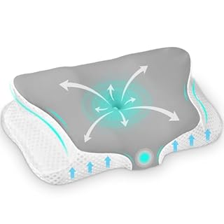 Ehomfory Cervicale Ergonomico Cuscino Memory Foam per Dormire, Cuscino Memory Foam per Supporto Cervicale con Federa Sfoderabile e Lavabile