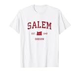Photo Gallery salem oregon o vintage sport design rosso stampa maglietta Photo Gallery salem oregon o vintage sport design rosso stampa maglietta