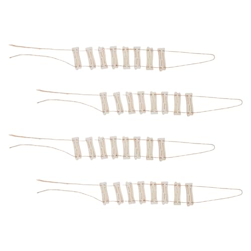 FONDOTIN 4 Pezzi Ornamento In Miniatura Per Paesaggio Decorazione Per La Casa Scala Decorativa In Legno Per Piante Scala Di Corda Per Delle Fate Decorazione In Legno