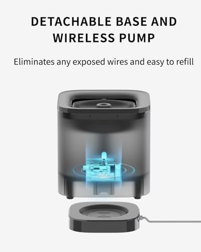 Image of PETKIT Cat Water Fountain, EVERSWEET SOLO SE, 1.85L Ultra Quiet Automatic Cat Drinking Fountain for Indoor Use, Easy-Clean Design with Carbon Filter and Separate Base, Plug-In Cat Water Dispenser