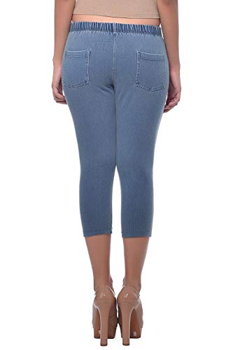 Image of Frenchtrendz Women's Cotton Modal Spandex Stretchable Slim Fit Jegging Capris