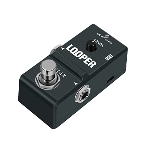 Image of Stax Mini Guitar Looper Pedal Loop Effect Pedal Unlimited Overdubs 10 Minutes of Looping, 1 /2 Time, and Reverse USB Port 3 Modes Mini Size True Bypass