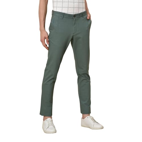 Image of Blackberrys Men's Cotton Blend Slim Casual Trousers