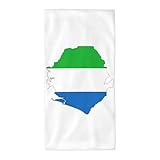 EdWal Badetuch mit Sierra Leone-Flagge, 30 x 61 cm oder 35 x 70 cm, leicht, feuchtigkeitsabsorbierend & schnell trocknend