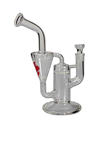 Blaze Glass Wasserpfeife, HONEY-COMB PERCOLATOR-Bong, RECYCLER-BONG | 27 cm, NS 19 (18,8mm) | klar | robustes…
