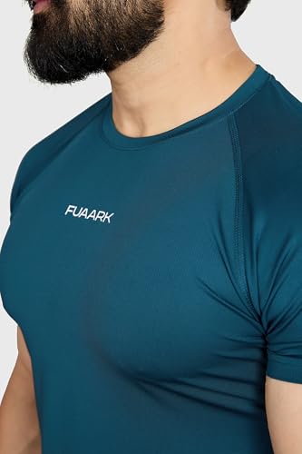 Image of FUAARK Men Solid Round Neck Slim Fit Tshirt