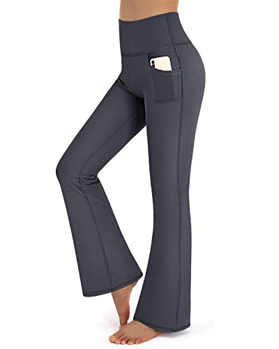 Promover Yogahose Damen Schlaghose Sporthose Lang Flared High Waist Leggings...