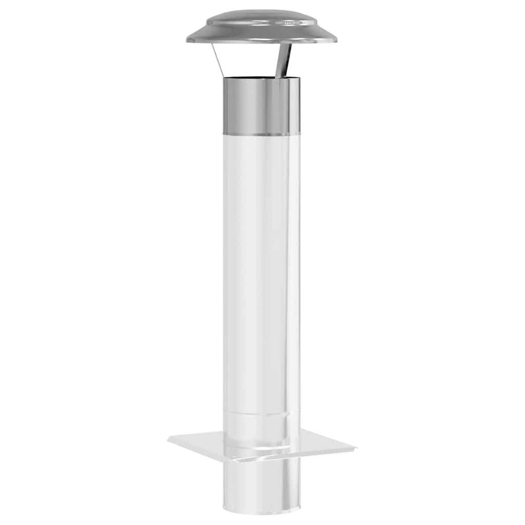Parapioggia per camino argento in acciaio inox lucidato, 25 x 25 x 20 cm, impermeabile, leggero, per camino, stufa a legna, accessori per forno, protezione per braciere