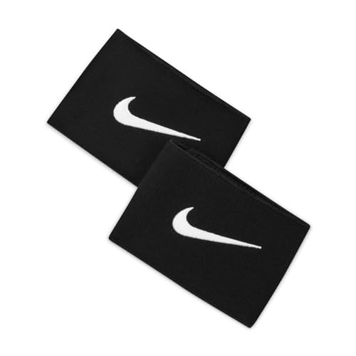 Nike Guard Stay II Banda Sujeción Espinillera, Unisex Adulto, Negro/Blanco, Talla Única