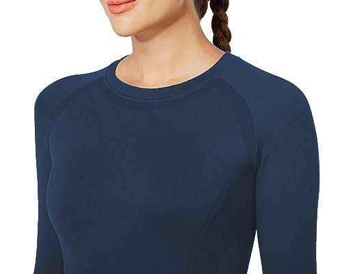 Image of MathCat Workout Shirts for Women Long Sleeve, Workout Tops for Women, Quick Dry Gym Athletic Tops,Seamless Yoga Shirts XS-XL