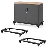 2 carrelli per mobili, con ruote, portata 150 kg, 80 x 43 x 12 cm