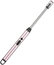 KYMIO Portable Stylish Windproof Candle BBQ Charcoal Electric Lighter Rechargeable USB (1, Pink)