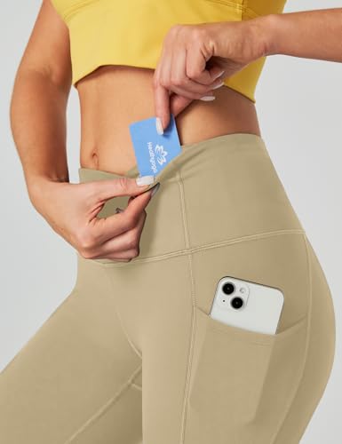 Image of Heathyoga Capri Leggings for Women High Waisted Capri Leggings with Pockets for Women Tummy Control Yoga Pants Women