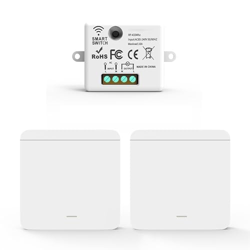 Kit Interruttore Luce Smart WiFi – Ricevitore + Interruttore Wireless,
