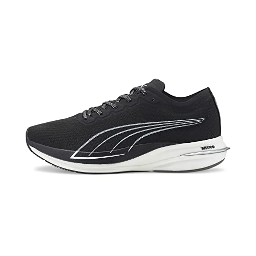 Puma Velocity Nitro - Scarpe da corsa da uomo, riflettenti, nero/bianco, 44 EU