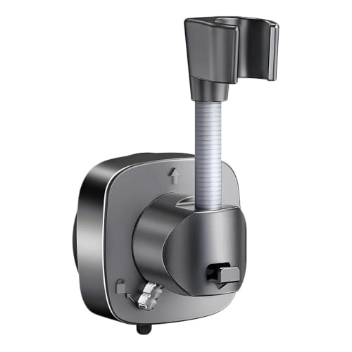 Support de douche orientable sans perçage avec ventouse puissante grise - 2