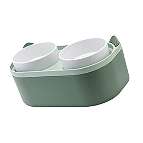 Comederos elevados para perros - Alimentador elevado para mascotas | Alimentador duradero para gatos con cajón, tenedores pequeños, seguro de usar, comedero multifuncional para cachorros, gatos Msxu