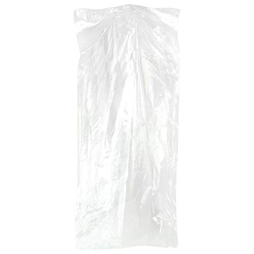 100 Pack Garment Bag Transparent Clothing Dust Cover Storage Bag Suitable for Wedding Dresses Long Skirts Windbreakers Down Jackets 23.6x59 inches