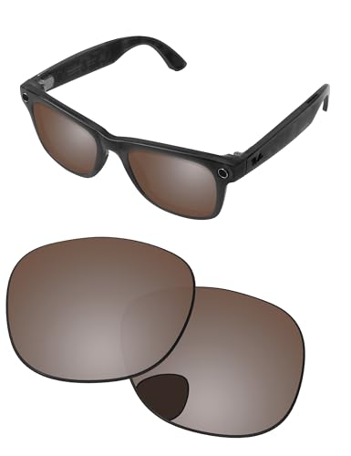 Image of Replacement Lenses for Ray-Ban Meta Wayfarer RW4008 & RW4012 53mm AI Glasses - Photochromic, Anti Blue Light Lens