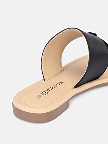 Image of Big Fox Toe Ring Slip On Flat Sandals For Women