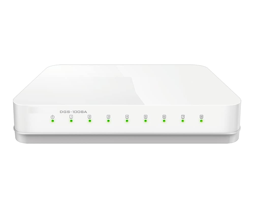 DELINK India DGS-1008A 8-Port Gigabit Easy Desktop Switch (White)