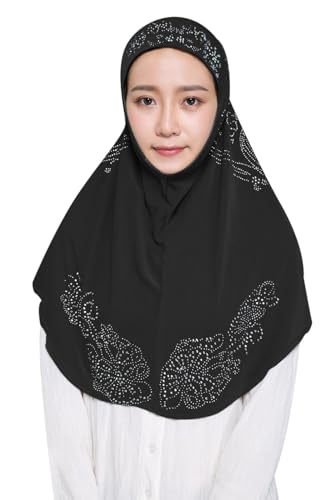 SIQITECHNO Elegant Hijab for Women Muslim Turban Scarf Islamic Headscarf Muslimah Turban Arabian Headwear Eid Scarf Shawl2