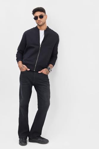 Image of SNITCH Mens Textured Relaxed Fit Jacket