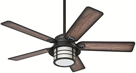 Hunter 54" Key Biscayne Weathered Zinc Ceiling Fan with Light