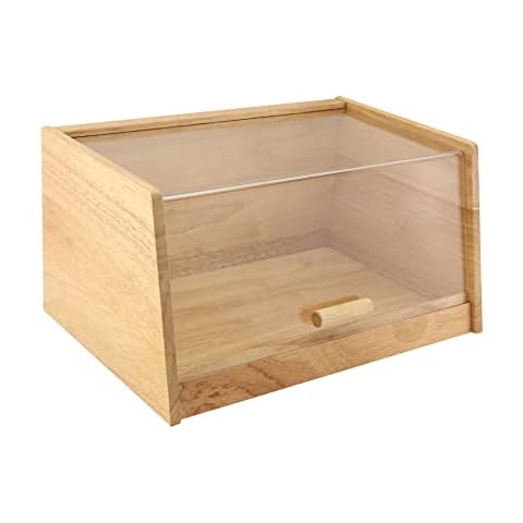 apollo Clear Front Bread Bin with Drop Lid Cover