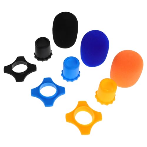 ifundom 3 Juegos Funda Protectora Para Micrófono Cubiertas De Micrófono Esponja De Micrófono Accesorios De Micrófono Anillo De Protección Del Micrófono Cubierta Del Micrófono Goma Blanda