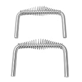 banapoy Federgriff, 2 Stück, 15,2 Cm, Robuster Grillgriff aus Kohlenstoffstahl, Schweißbarer Griff mit Feder aus Edelstahl 304 für Grillgruben, Anhänger, Individuelle Grills, Holzofenschränke