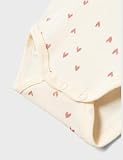 NAME IT Nbfbody 2P SS Buttercream Hearts Noos Body à Manches Courtes, Crème au Beurre, 6 Mois Bébé Fille - 3
