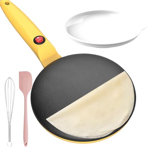 Herramienta de fabricantes de panqueques - olla de cocción de crepe de mano, superficie de plancha eléctrica | Plato antiadherente de calefacción rápida, electrodoméstico de desayuno compacto, disposi