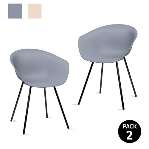 Mc Haus MERAKI Silla, Gris, 68.5 cm, 2 Unidades