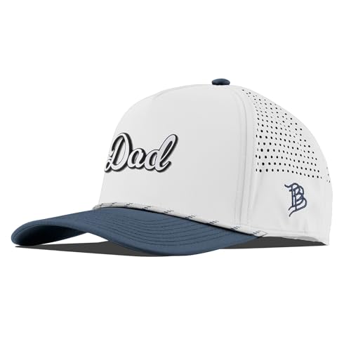 Image of Branded Bills Dad Script Hat for Men, Adjustable 5 Panel Rope Baseball Cap, Structured Snapback