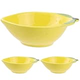 Homoyoyo 3 Stück Keramik Dip Schalen für Soßen und Gewürze Kompakte Früchtemotive Vielseitige Haushalts Saucenschalen für Familie und Picknick