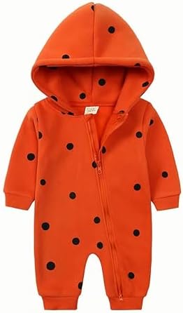 Baby Kids Onesie Outfit Newborn Cotton Romper Zipper Hooded Warm ...