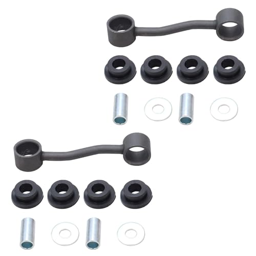 Image of Detroit Axle - 8pc Front End Control Arm Kit for 2002 2003 2004 Jeep Liberty, 2 Upper Control Arms w /Ball Joints 2 Lower Control Arms 2 Lower Ball Joints 2 Sway Bar Links Replacement