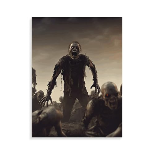 Peinture par numéros zombie idée cadeau créatif adulte 45 x 60 cm