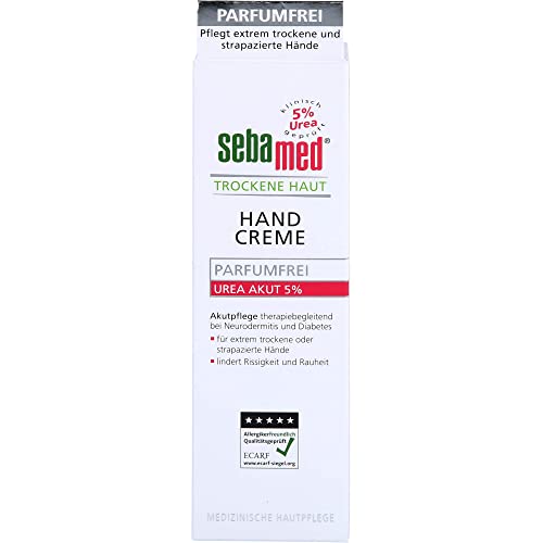 Sebamed Trockene Haut Urea Akut 5% Handcreme parfumfrei 75 ml, pflegt extrem trockene und...