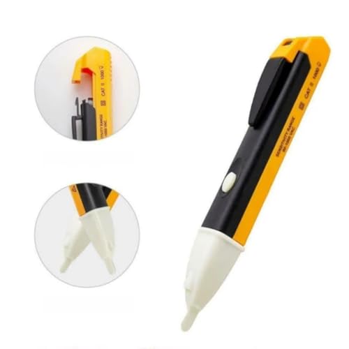 Caneta Detector De Tensão Chave Com Sinal Visual E Sonoro Voltímetro Teste De Voltagem Luz Profissio